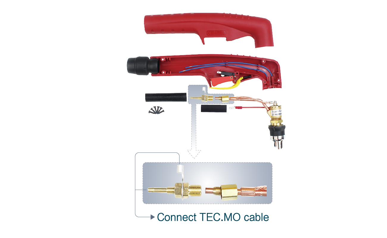 TORCH HEAD HANDLE KIT + ACCESSORIES (WITH NO CONNECTOR CABLE)